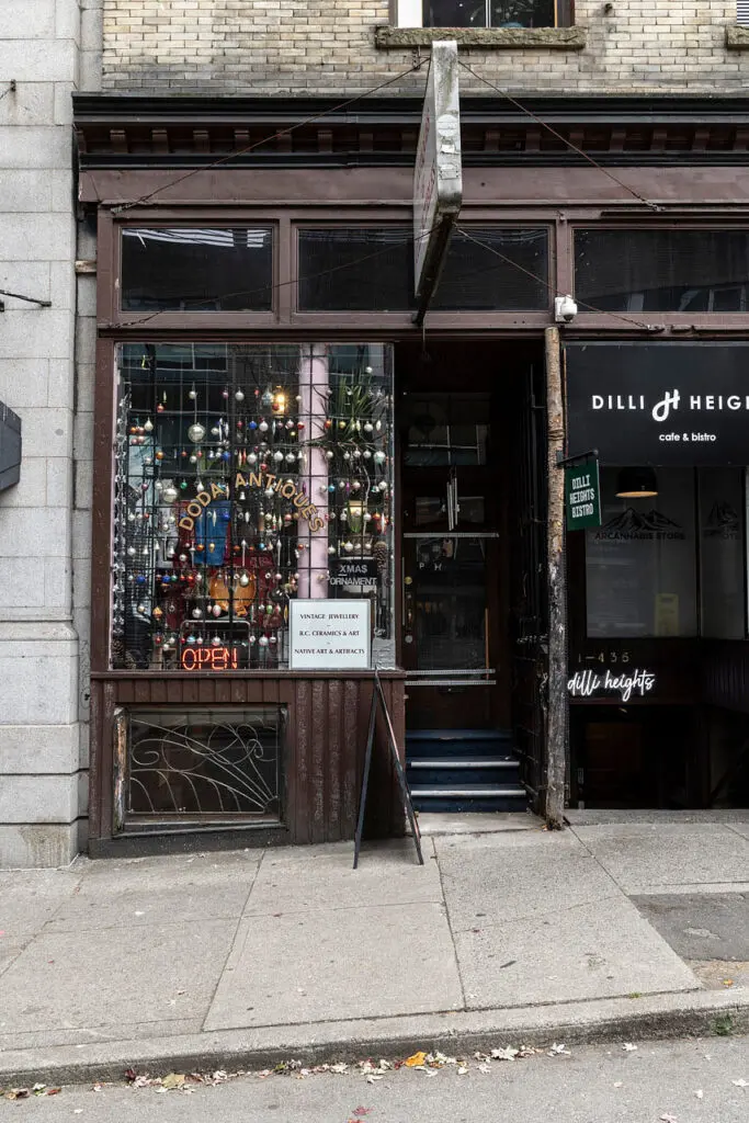 Exterior of DODA Antiques building