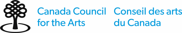 The Canada Council for the Arts logo with text in English and French on the right and a black tree emblem on the right.