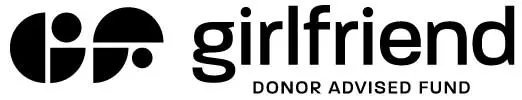 The Girlfriend Fund logo with leaf-like geometric shapes on the left and the text "girlfriend" on the left.