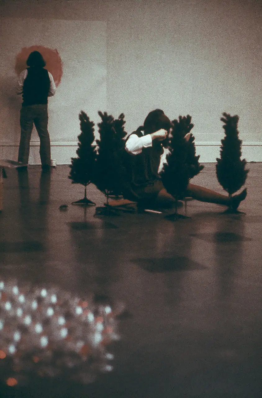 Documentation of a performance by Gathie Falk.
