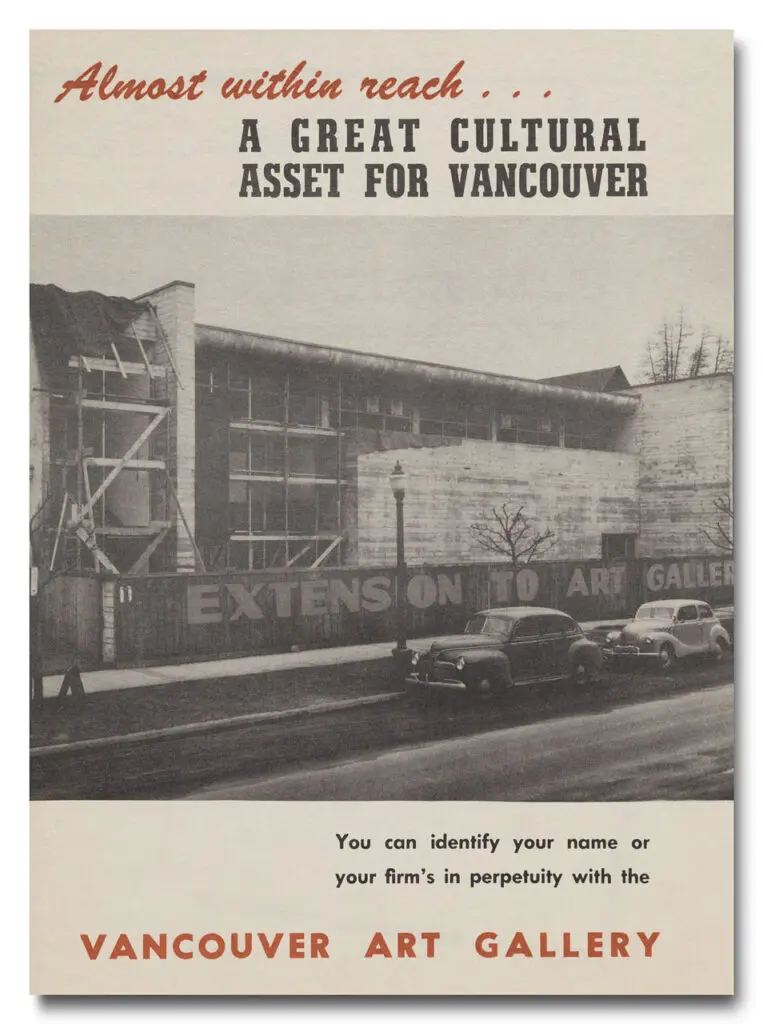 A photograph of an archival brochure