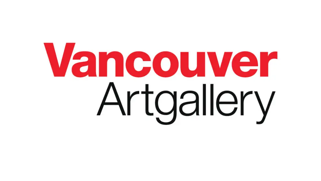 Vancouver Art Gallery logo with Vancouver in red on top of Artgallery.