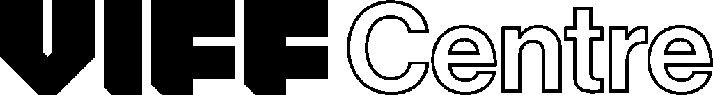 The logo for VIFF Centre, featuring bold text in black reading "VIFF" on the left, and the cut out text in white with black outline "Centre" on the right.